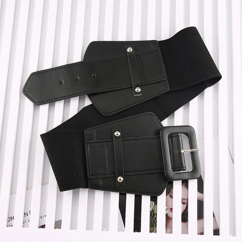 Wide Elastic Corset Belt Ladies Dress Suit Stretch