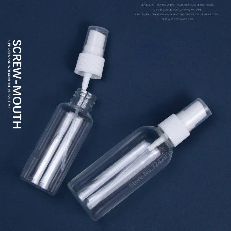 Refillable 10ml 30ml 50ml 60ml 100ml Clear PET