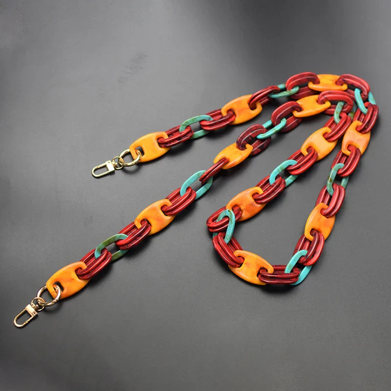 Multifunctional cross body women acrylic handbag strap bag