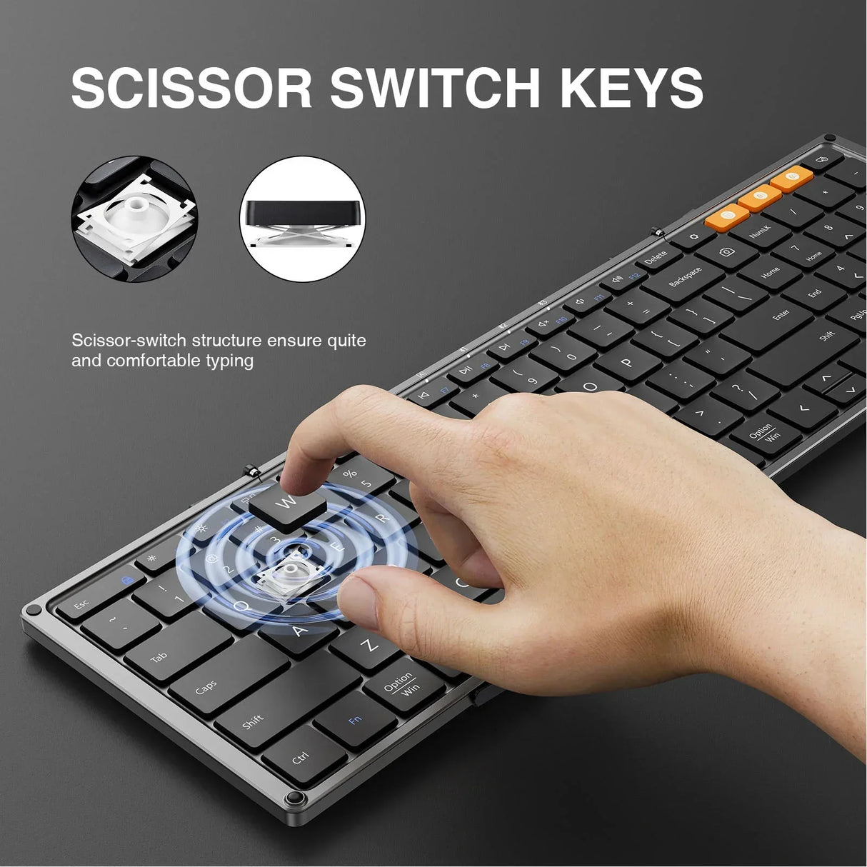 ProtoArc XKM01 Tri-Fold Bluetooth Wireless Keyboard and Mouse