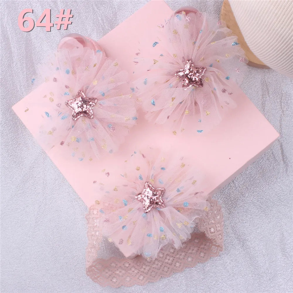 1 Set Cute Gift Bow Flowers Baby Girls