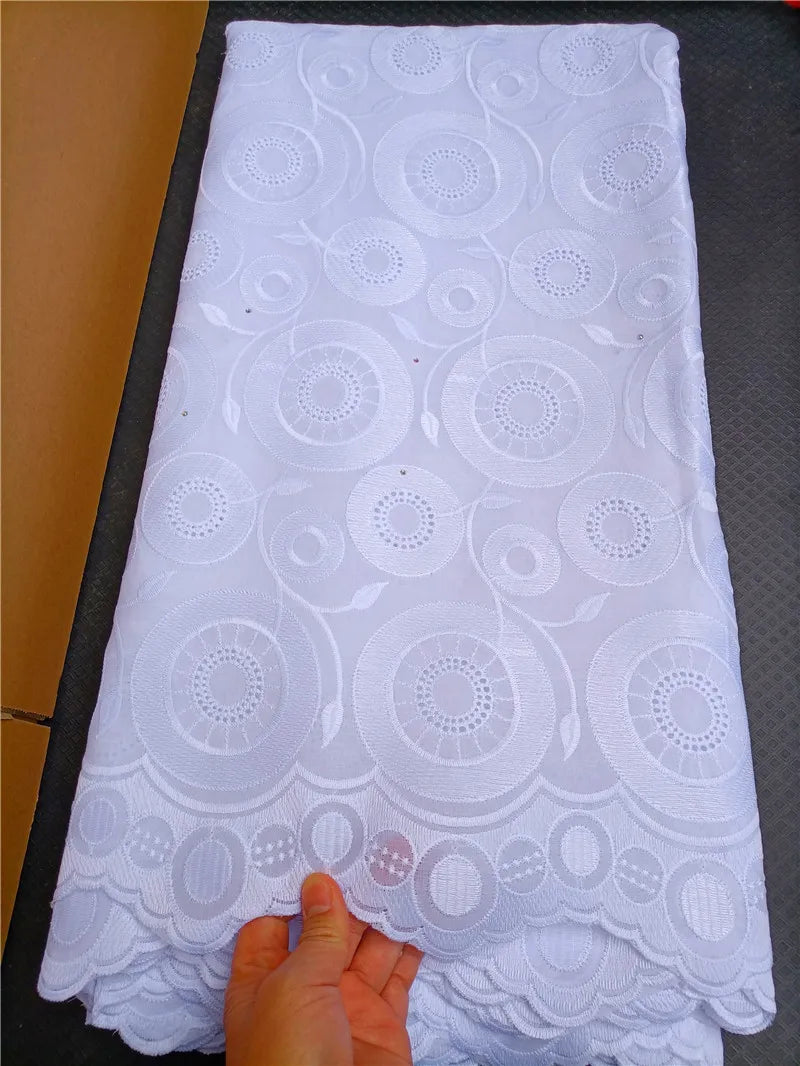 white lace fabric 5 yards nigerian lace fabric