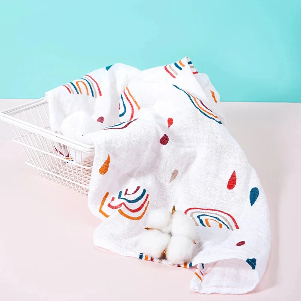 Elinfant 5pcs Gift Set Bamboo Cotton Muslin Bib