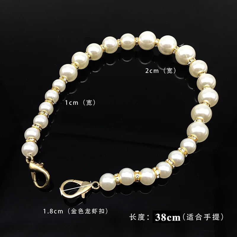 Pearl Strap for Bags Handbag Handles DIY Purse