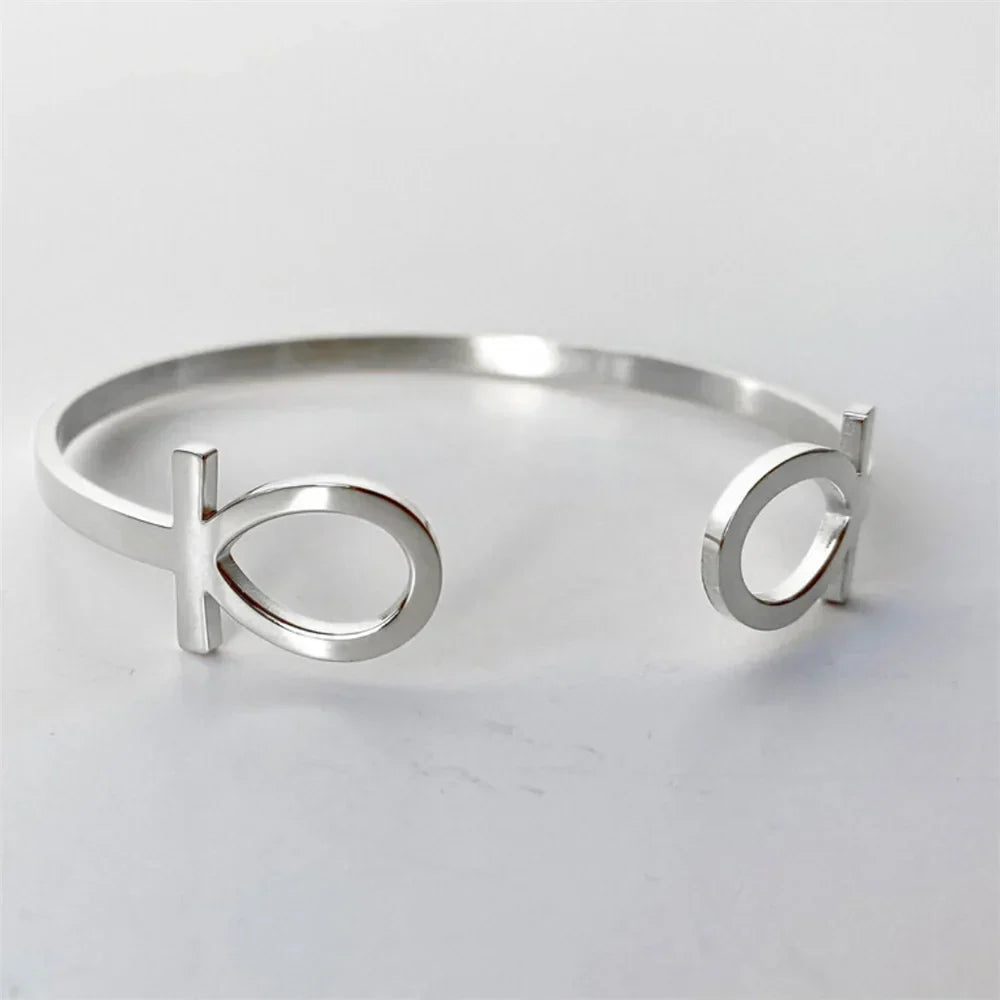 Stainless Steel Ancient Egypt Ankh Cuff Bracelets for Women Vintage Key of Life Adjustable Bangle Men‘s Amulet Jewelry Gifts