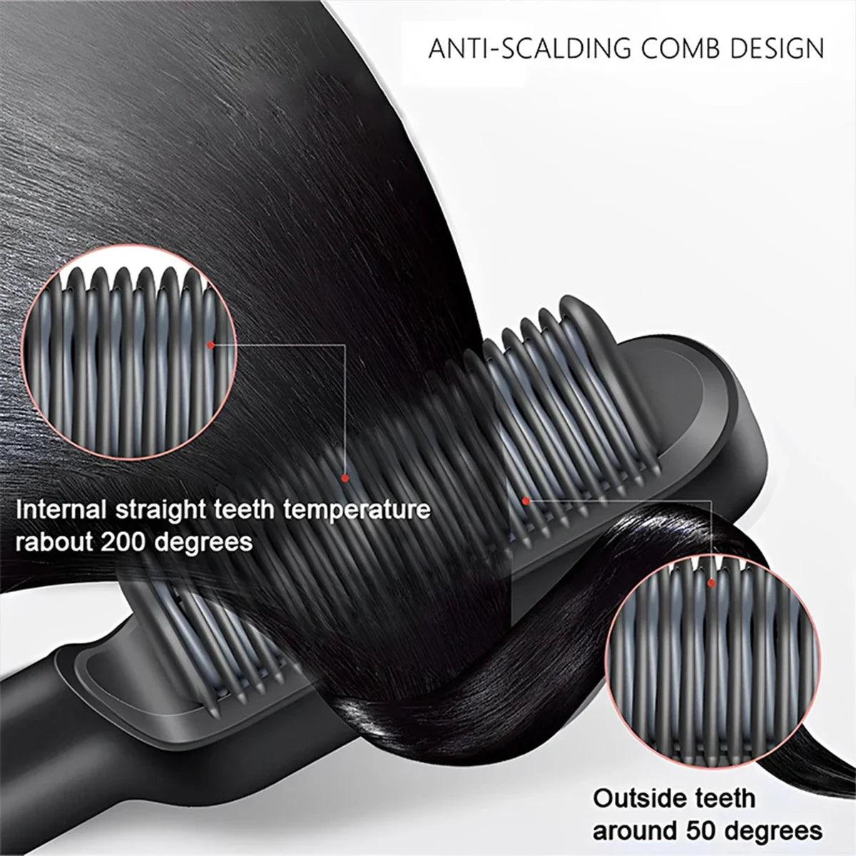 Electric Hot Comb Multifunctional Straight Hair Straightener Comb