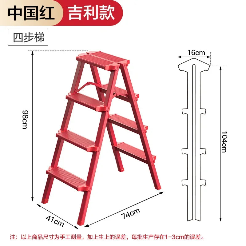 Multifunctional High Stools Kitchen Aluminum Alloy Herringbone Ladder