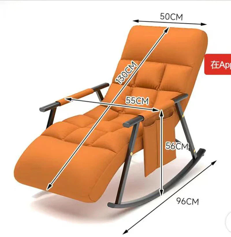 Nordic Rocking Chair, Deck Chair Lazy Household BalconyAdult