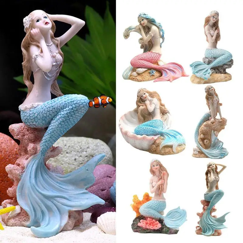 Artificial Aquarium Mermaid Fish Tank Decorations Underwater World