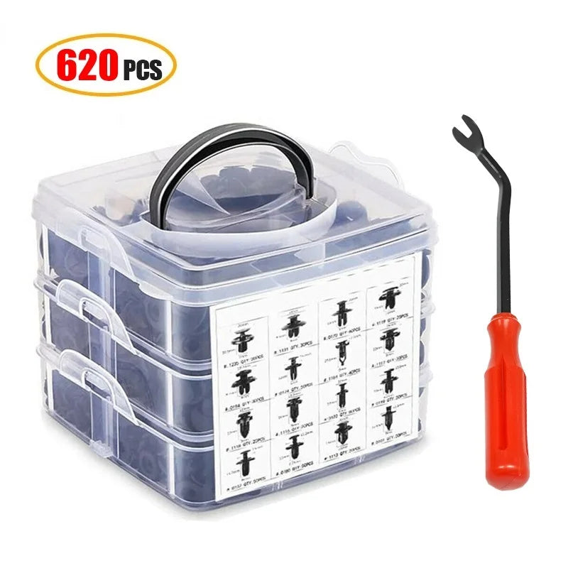 Car Plastic Fastener Clips Set with Box Mixed