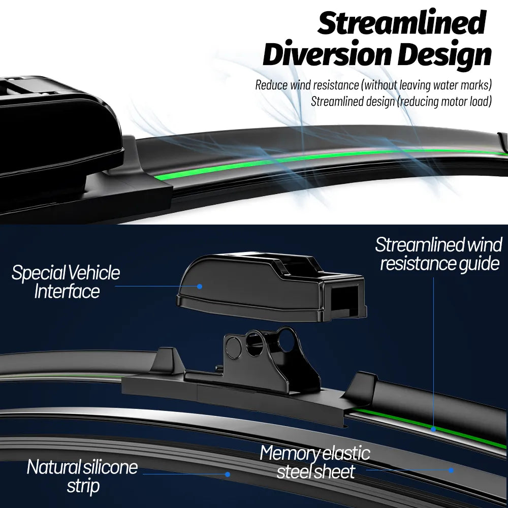 2pcs Front Windshield Wiper Blades For Jeep Wrangler