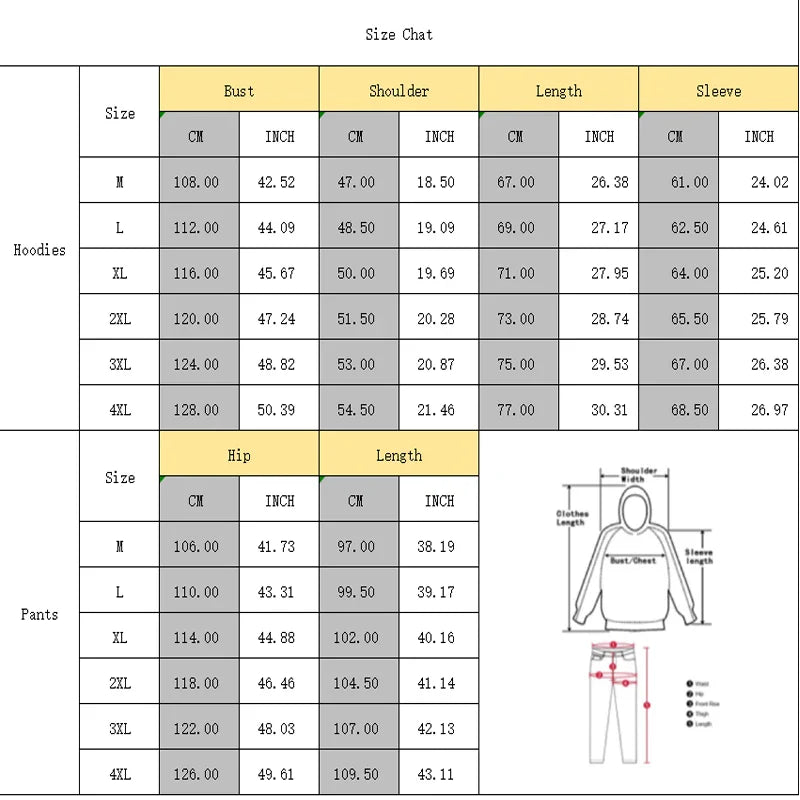 Men Tracksuit Casual Joggers Hooded Sportswear Jackets And