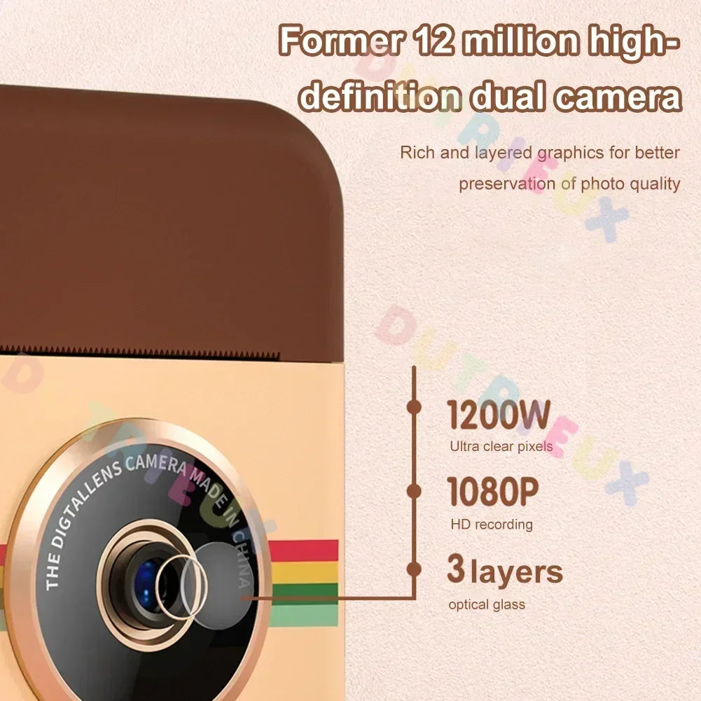Children Camera CP08 Instant Print Dual Lens Kids