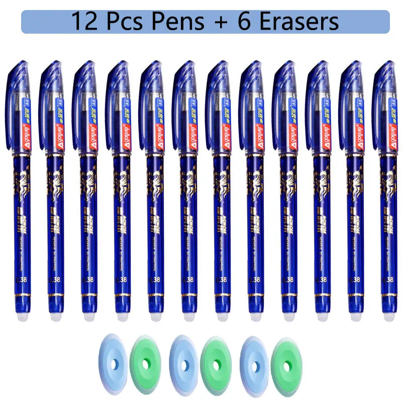85Pcs/Set Erasable Pen Gel Pens 0.5mm Blue/Black ink