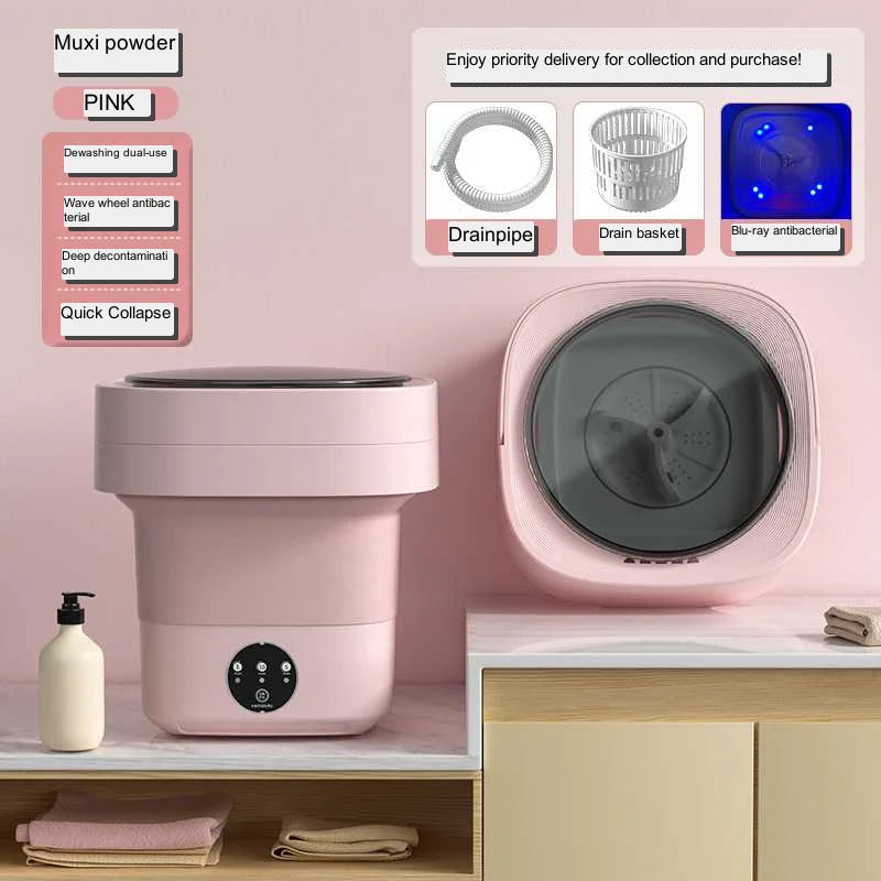 Mini Foldable Washing Machine Portable Mini Socks Underwear