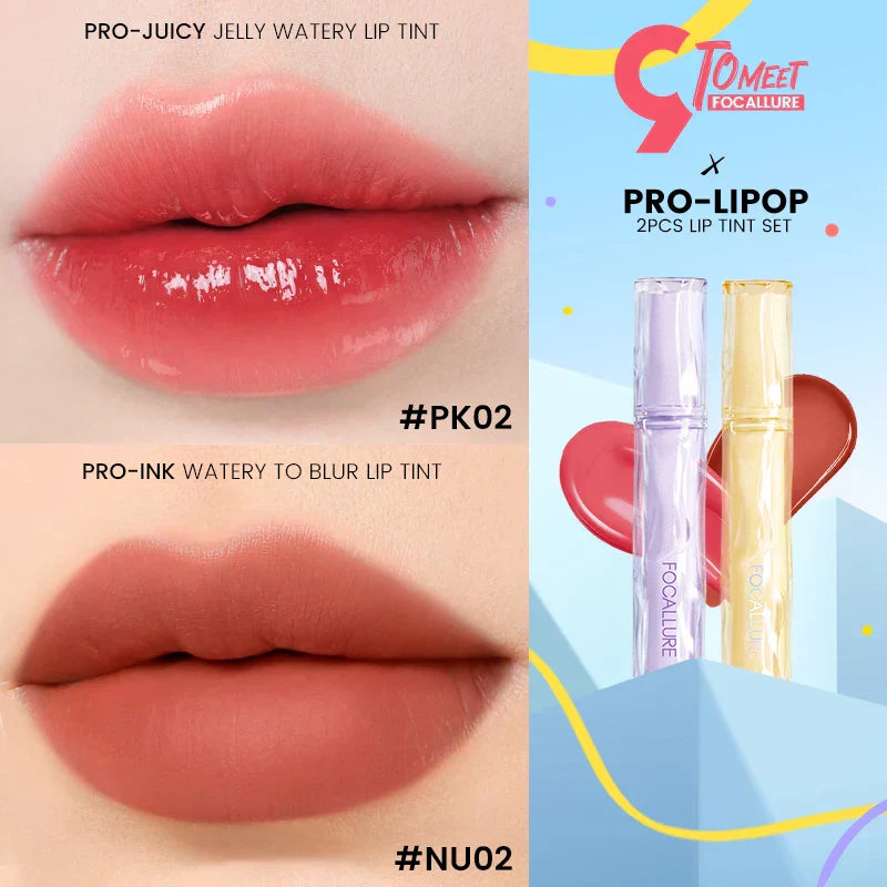 FOCALLURE 2 Pcs/Set Matte Liquid Lipstick Waterproof Long