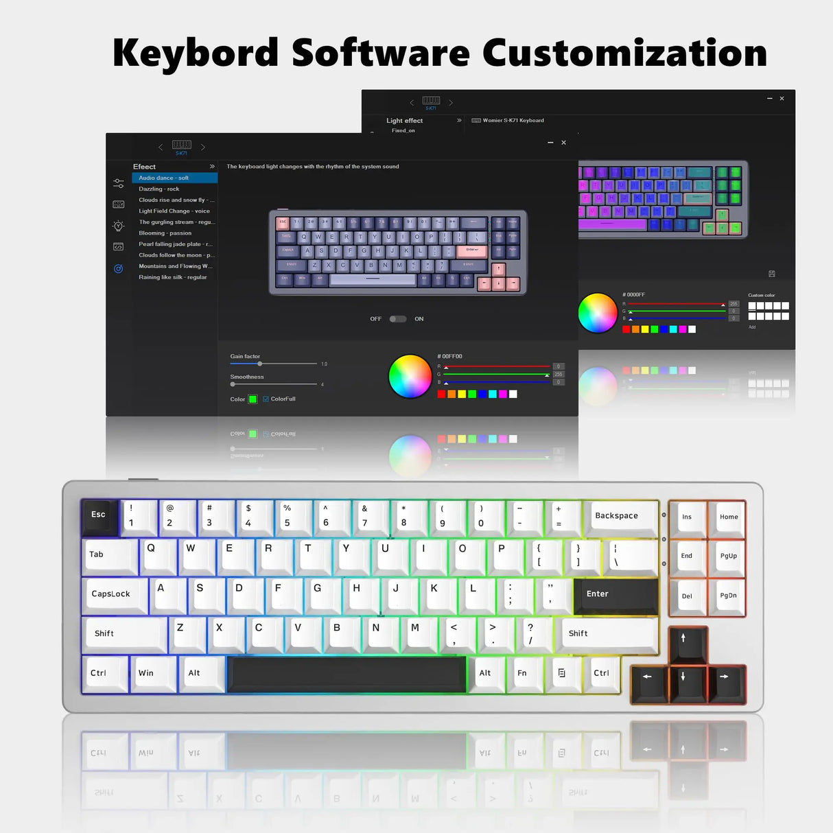 Full Aluminum Mechanical Keyboard Wireless Keyboard Bluetooth/2.4Ghz/Wired Tri-Mode