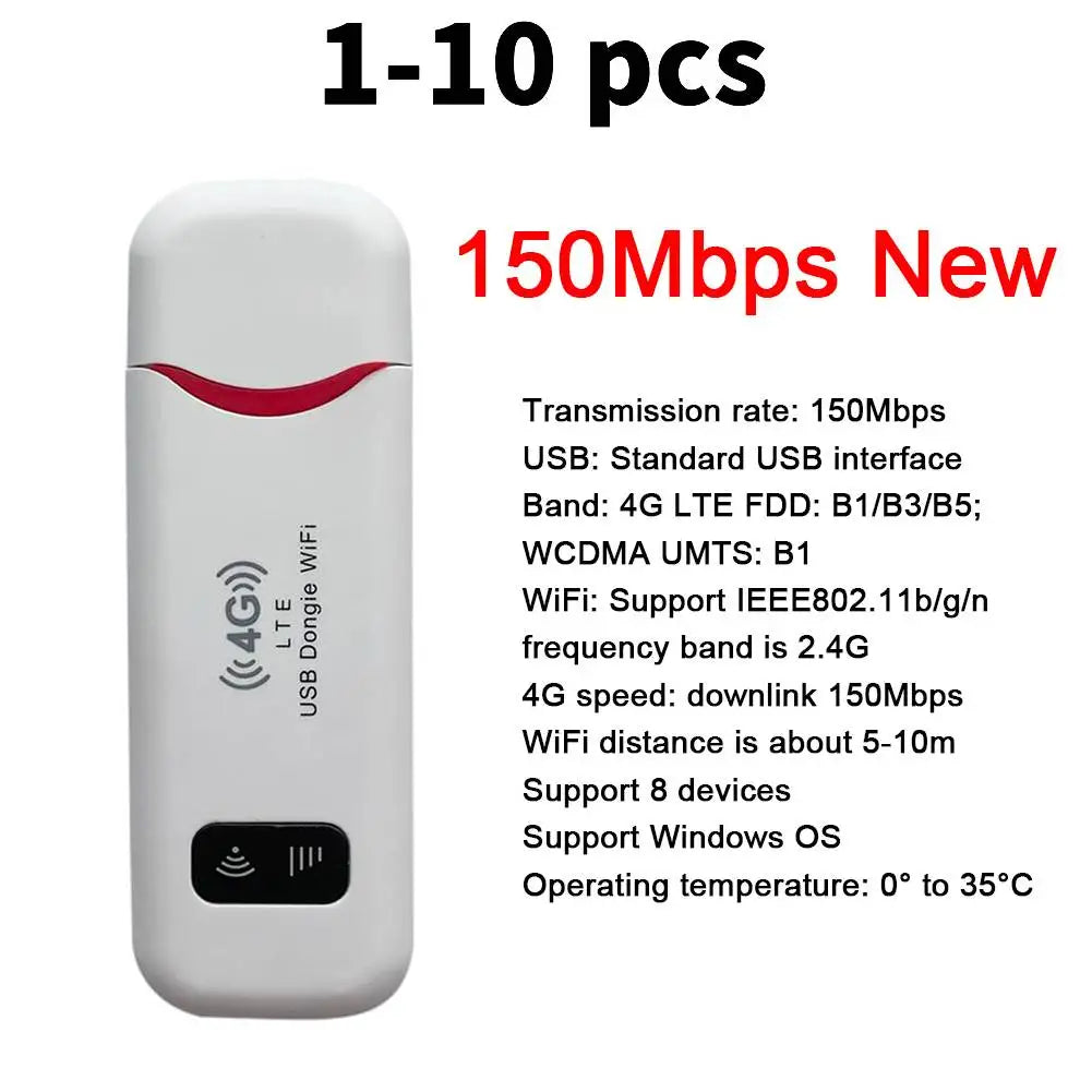 1-10 Pcs 4G LTE Wireless Router USB Dongle