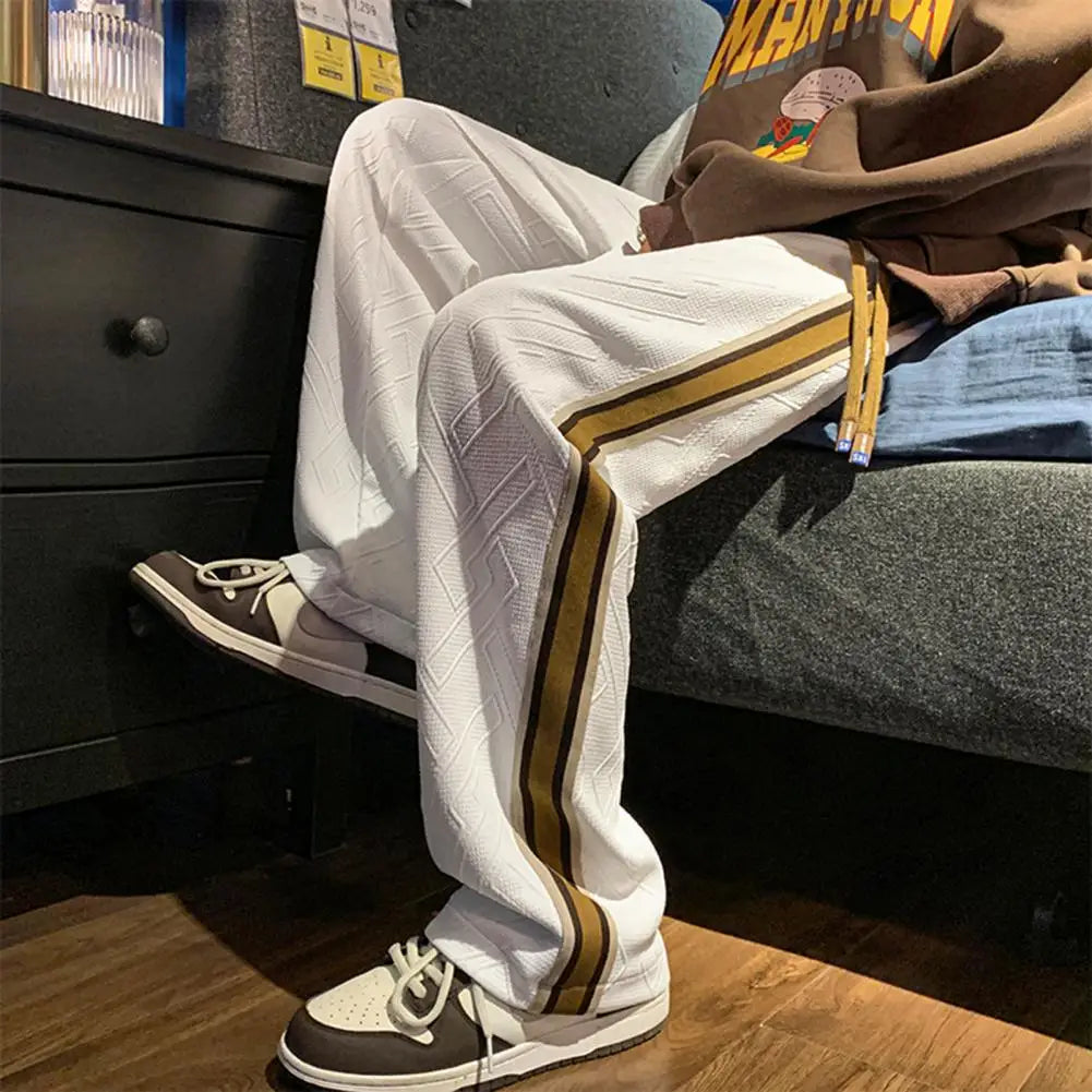 Men Pants Hip Hop Loose Wide Leg Elastic