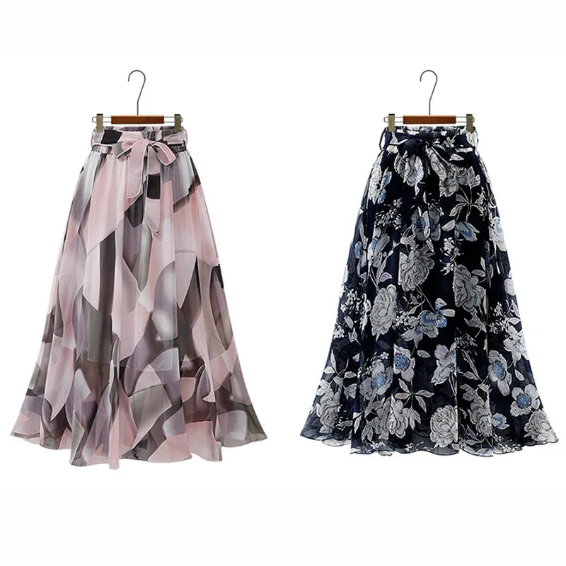 2023 Summer Print Floral Skirts For Women Casual
