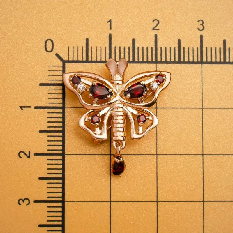 Thyroid Gland Butterfly Brooch Zircon Enamel Pin Endocrinology
