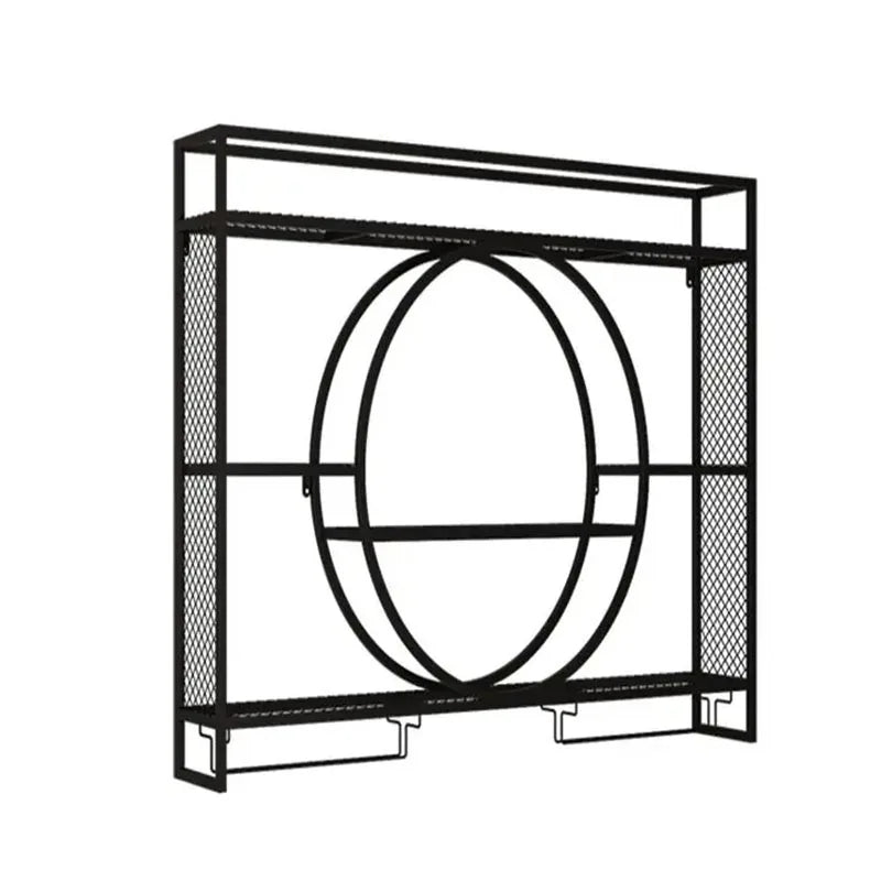 Luxury Metal Bar Cabinet Wine Spice Rack Open