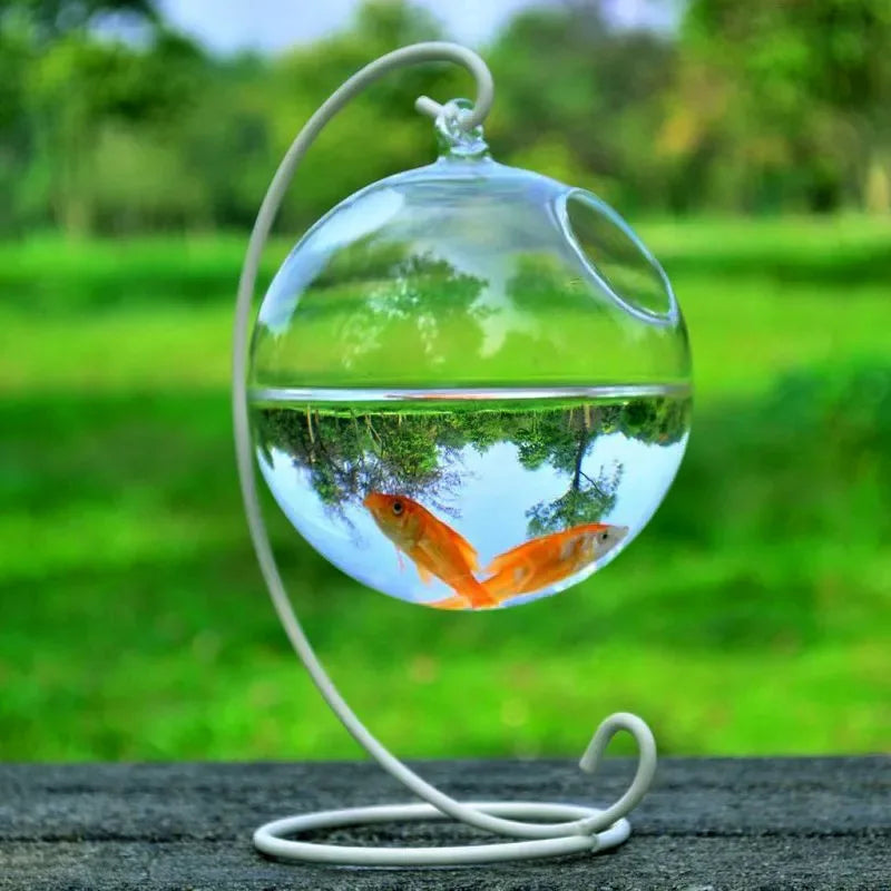 Mini Fish Tank Aquarium Accessories Goldfish Glass Fishbowl