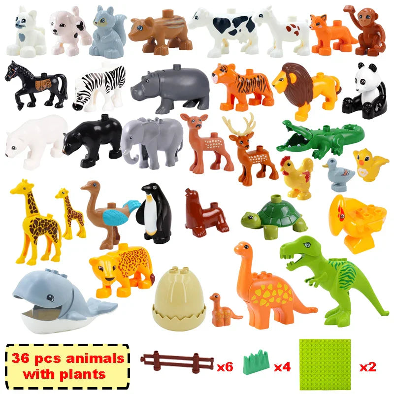 Bulk Big Particle Building Block Accessories Animal House