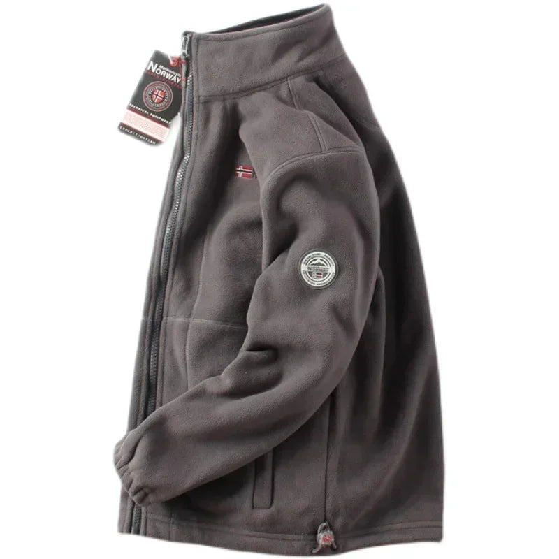 Warm Polar Fleece Jacket Men Winter Zipper Thermal
