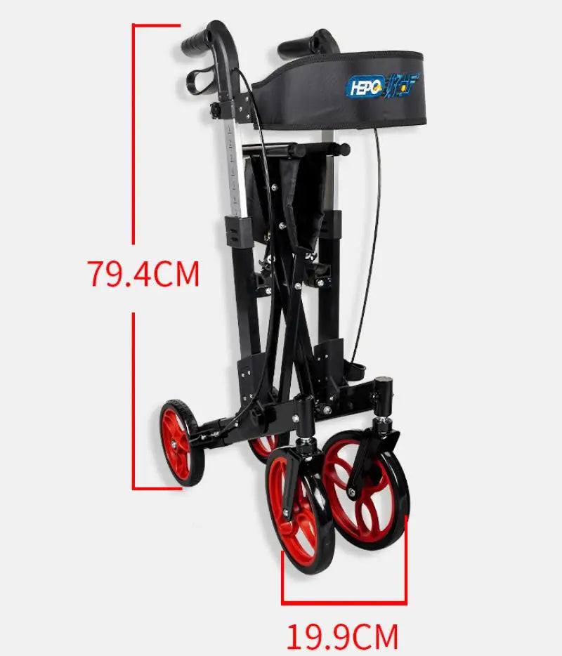 Elderly Trolley Walker with Four-Wheel Mobility Aids Aluminum