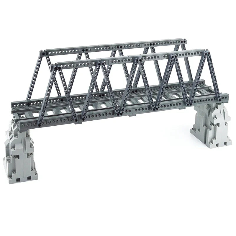 City Trains Track Rail Bricks Model straight curved