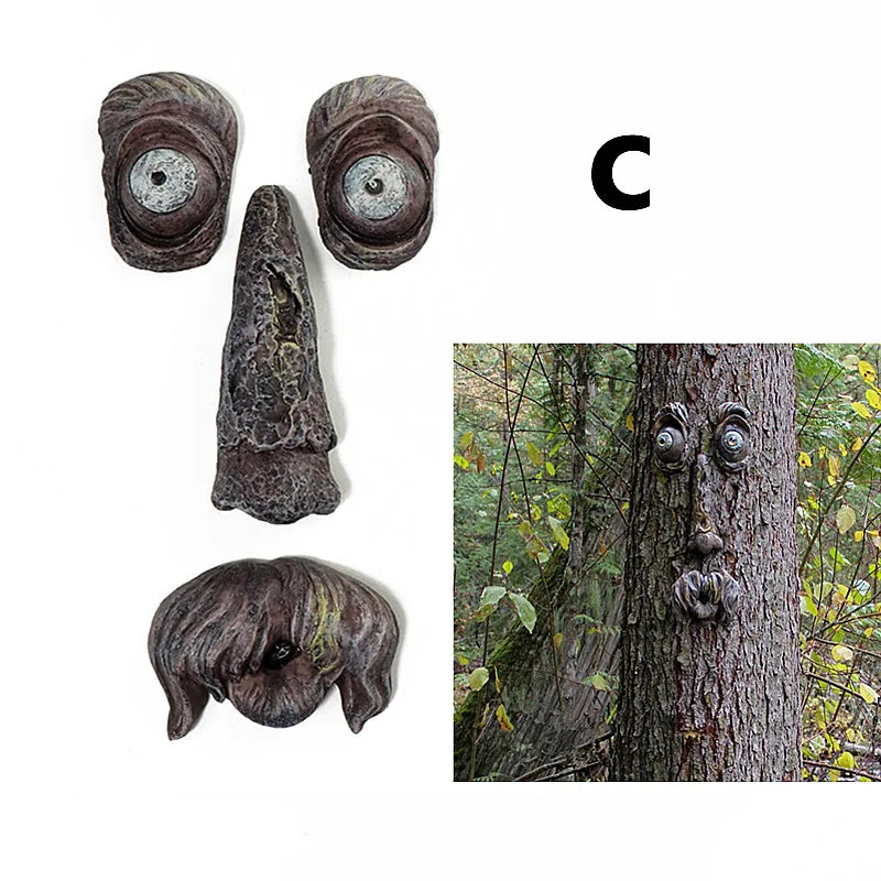 Funny Old Man Tree Face Hugger Garden Art