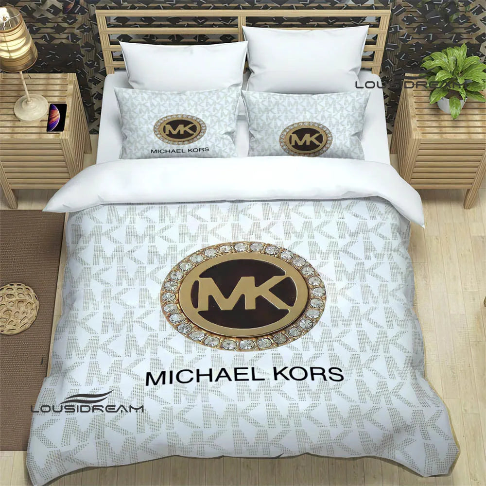 M-Michael-Kors logo printed Bedding Sets exquisite supplies set