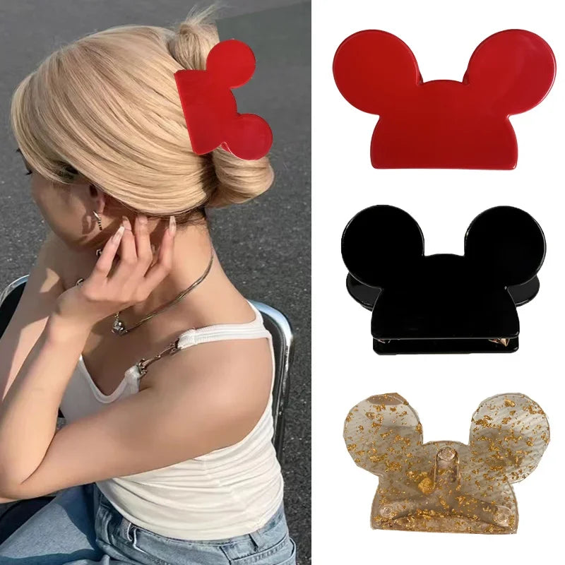 Muweordy Cartoon Mickey Acetate Hair Claw for Women