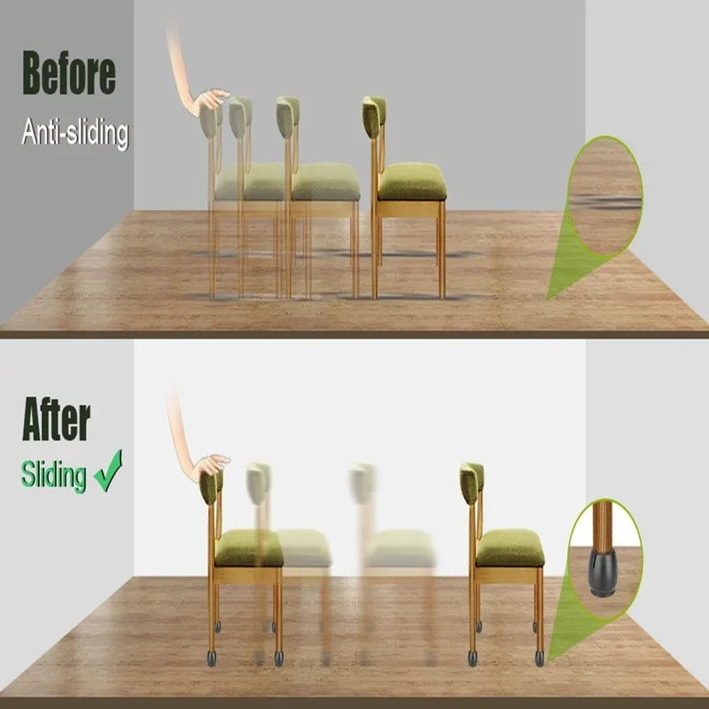 16/24pcs 12-16mm Round Chair Leg Cap Sock Non-Slip