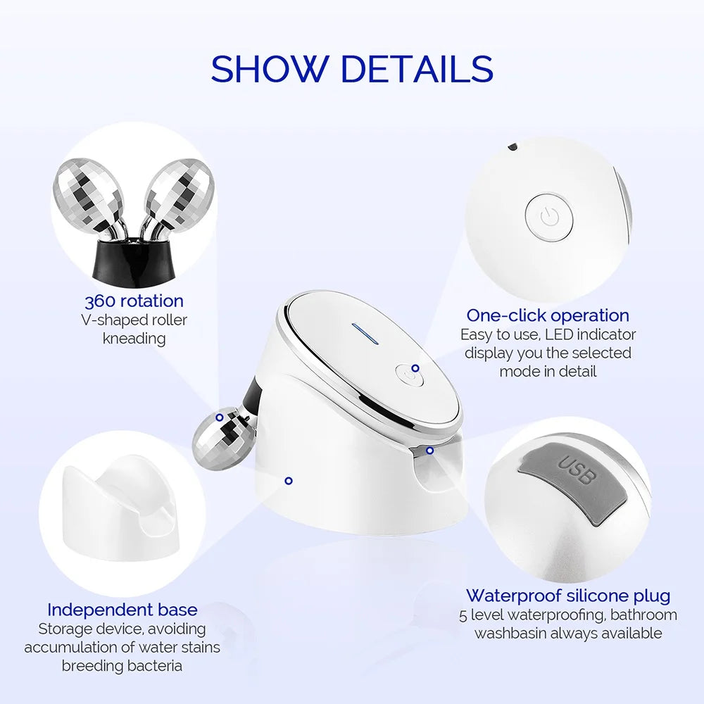 EMS Face Lifting Machine Face Slimming Roller Micro