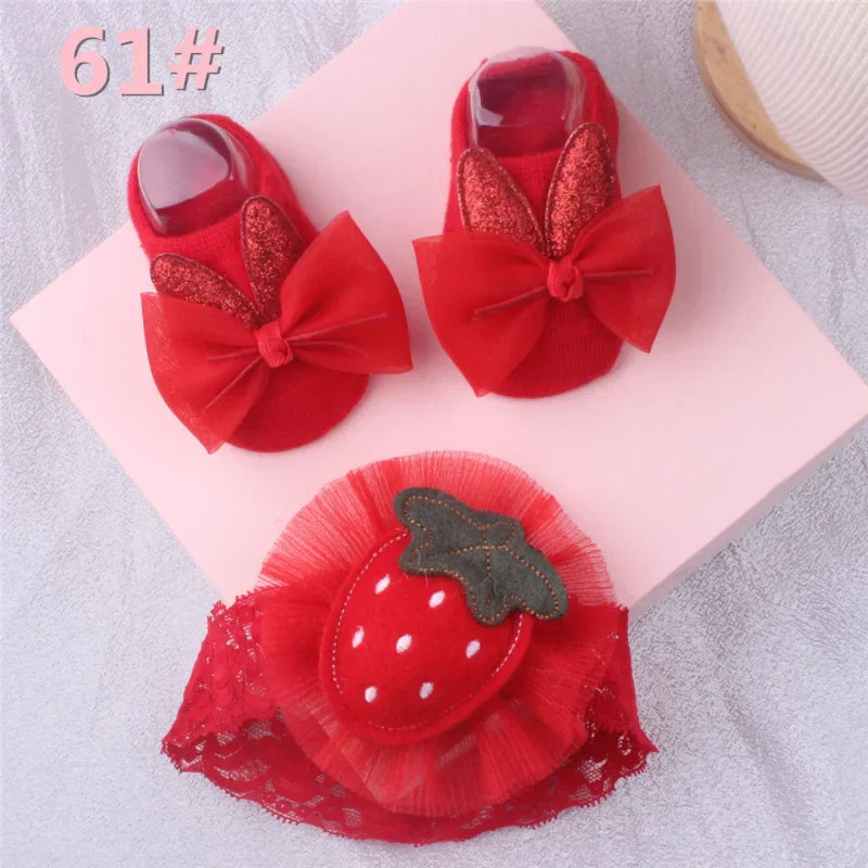 1 Set Cute Gift Bow Flowers Baby Girls