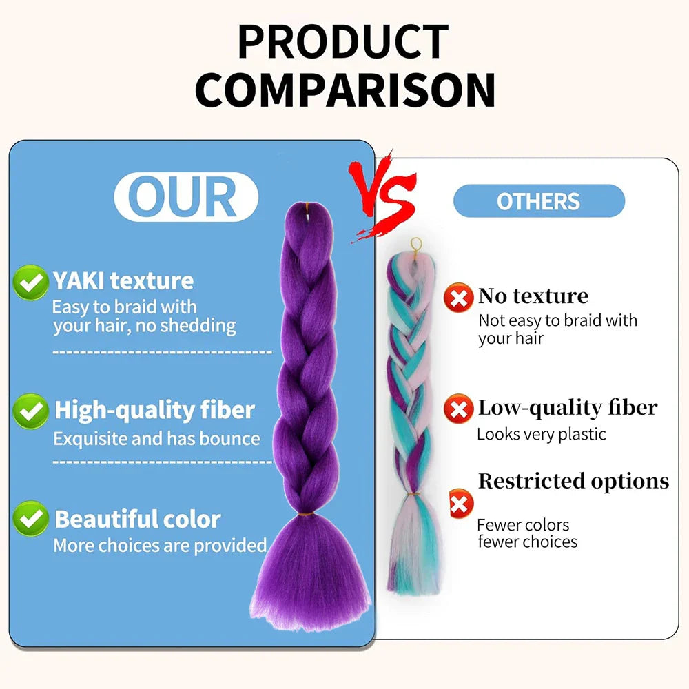 Jumbo Braids Hair Extension 24 inches 3 Pcs/Lot