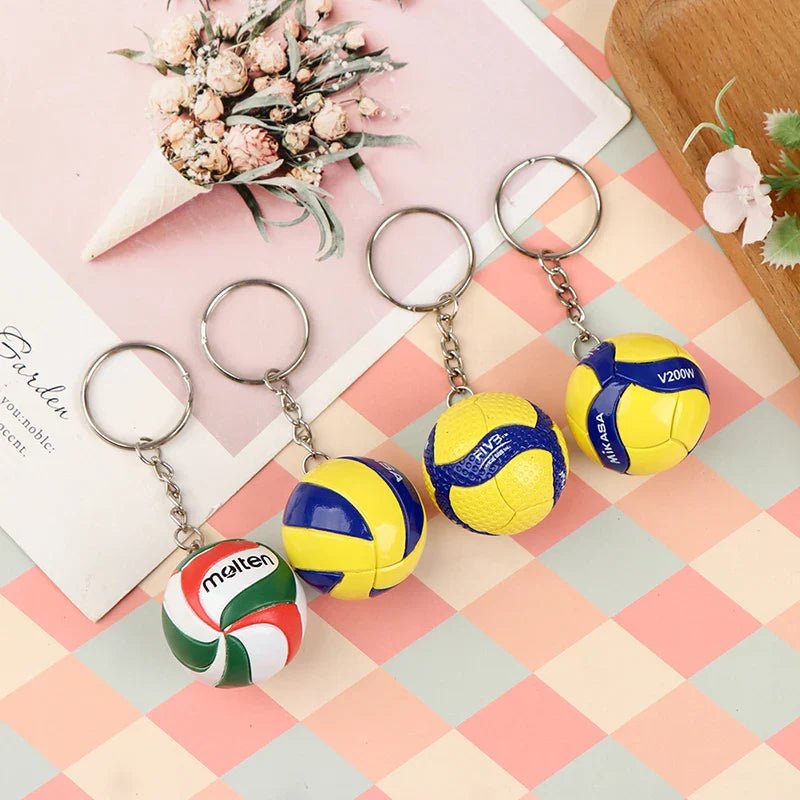 1xFashion PVC Volleyball Keychain Ornaments Business Volleyball Gifts