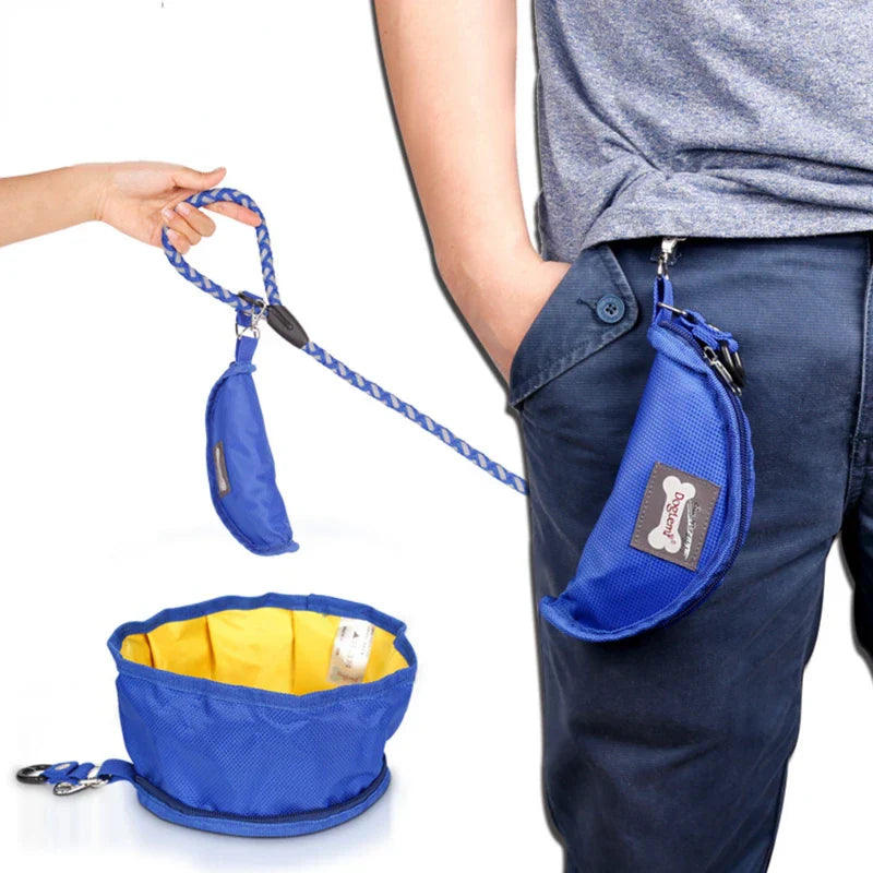 Portable Pet Dog Water Food Feeder Bowl Collapsible