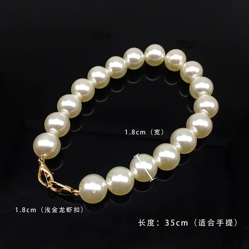 Pearl Strap for Bags Handbag Handles DIY Purse