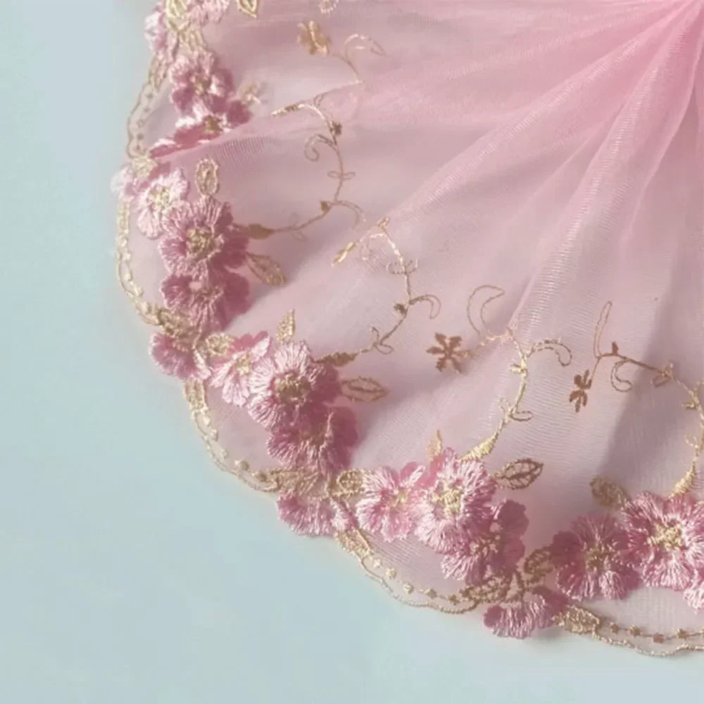 11/17.5cm Wide Mesh Tulle Beaded Embroidery Guipure Lace