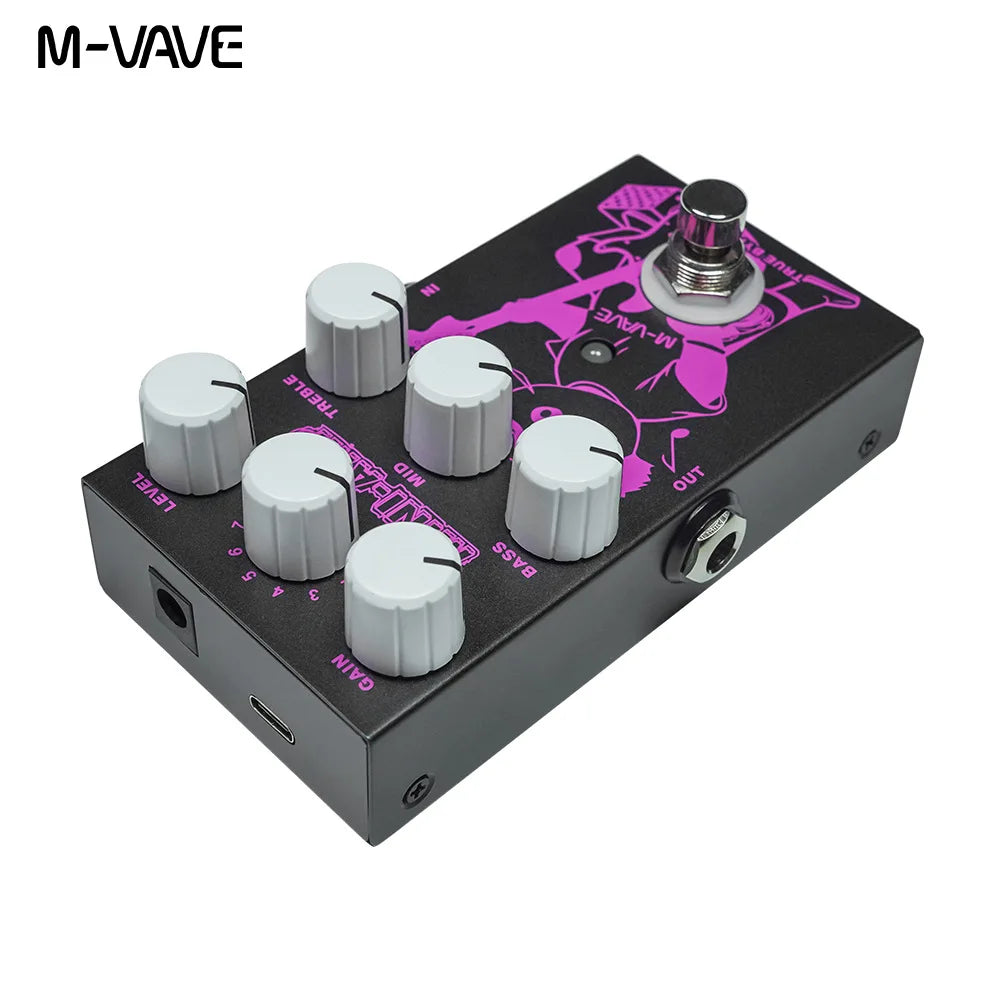 M-VAVE MINI-AMP Pre-amp Simulation Effect Pedal 9 Classic