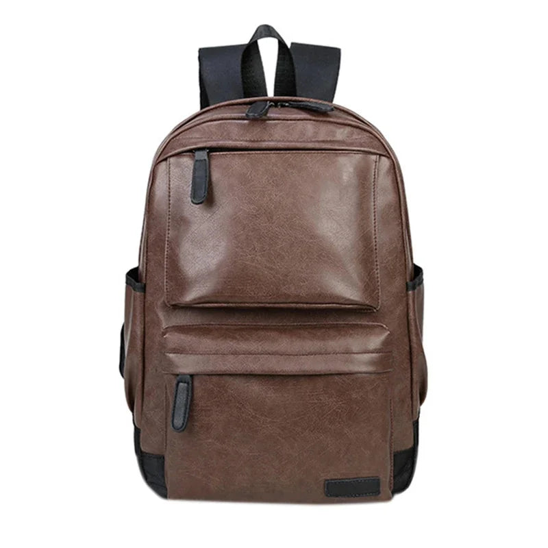Luxury Soft Leather Men High Capacity Travel Backpack