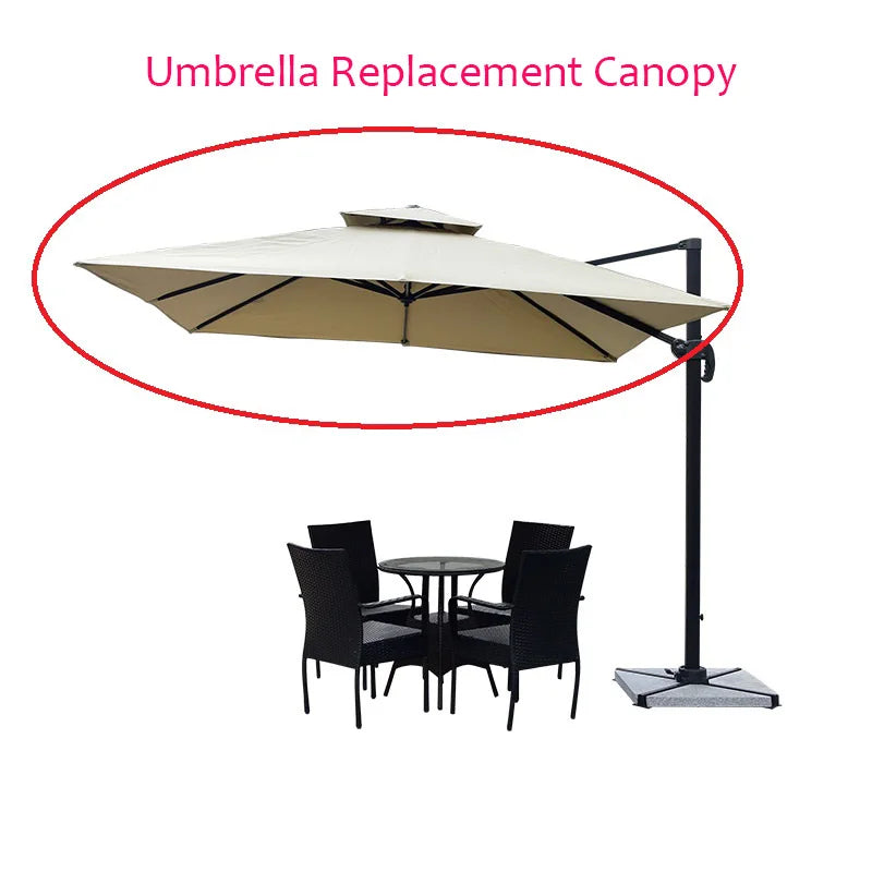 Patio umbrella canopy replacement 3mx3m square garden umbrella