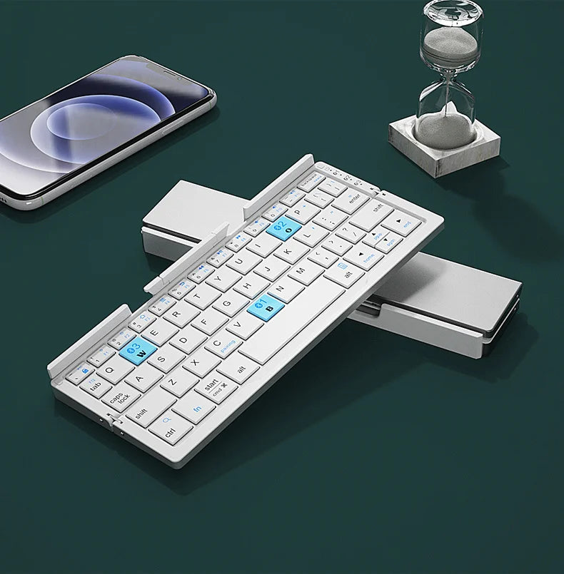 Folding Mini Keyboard Wireless Bluetooth Keypad Supported 3