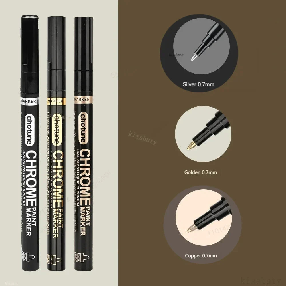1/3pcs Mirror Marker Pen DIY Reflective Paint Pens