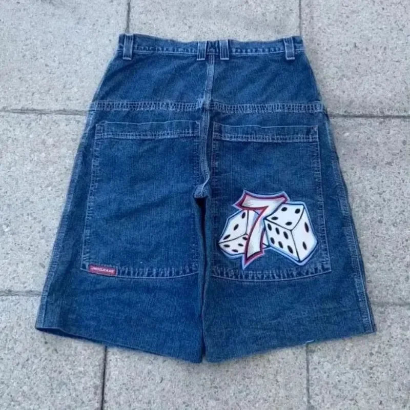 Streetwear JNCO Shorts Y2K New Harajuku Dice 7