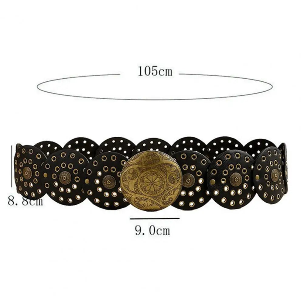 Women Belt Vintage Hollow Out Cowboy Style Lady