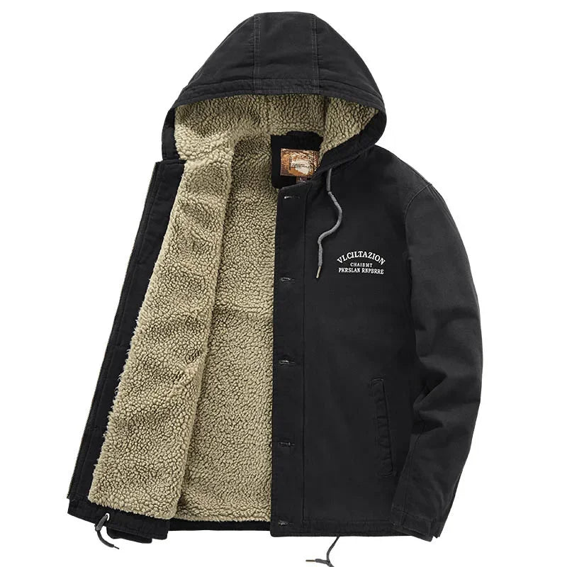 Men's Denim Jacket Casual Winter Pure Cotton Military